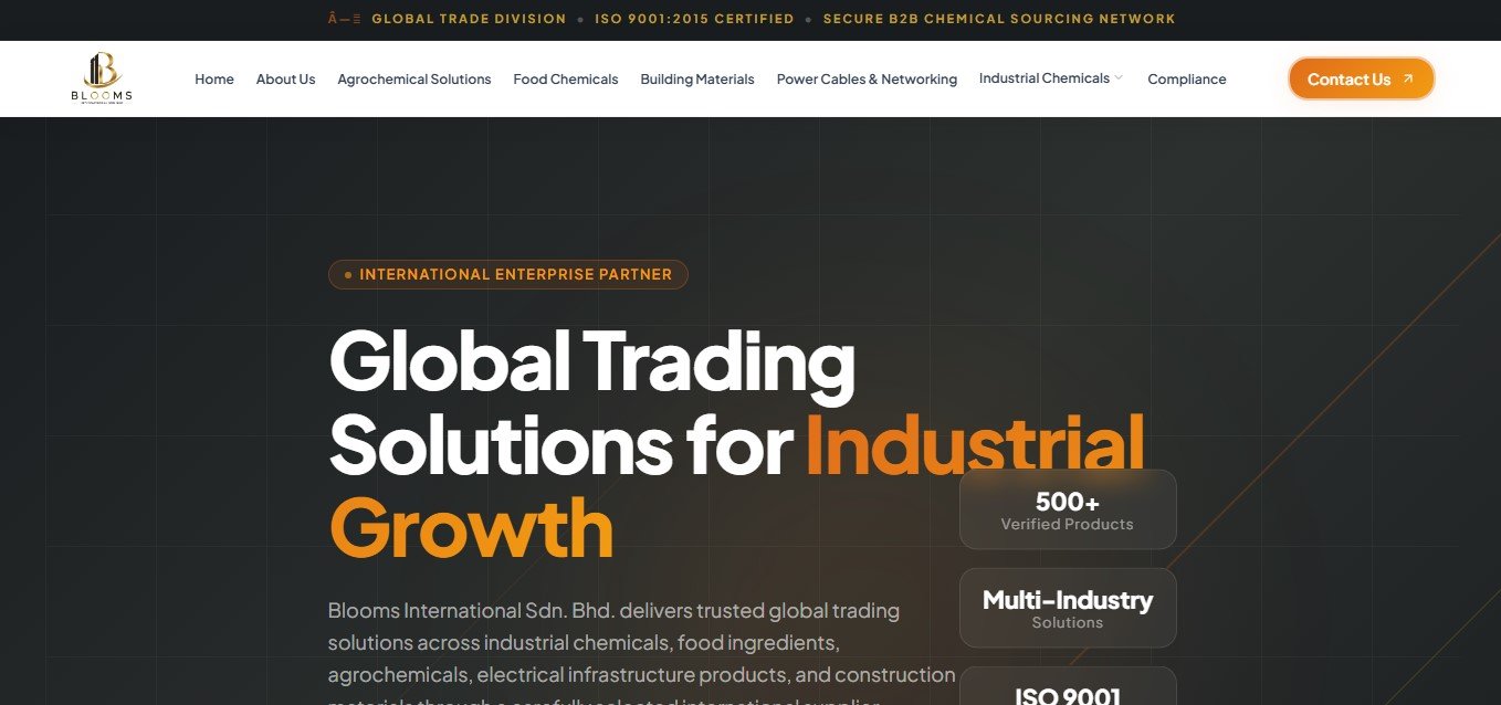 Blooms International – WHO-GMP Global Pharma & Chemical Sourcing Website