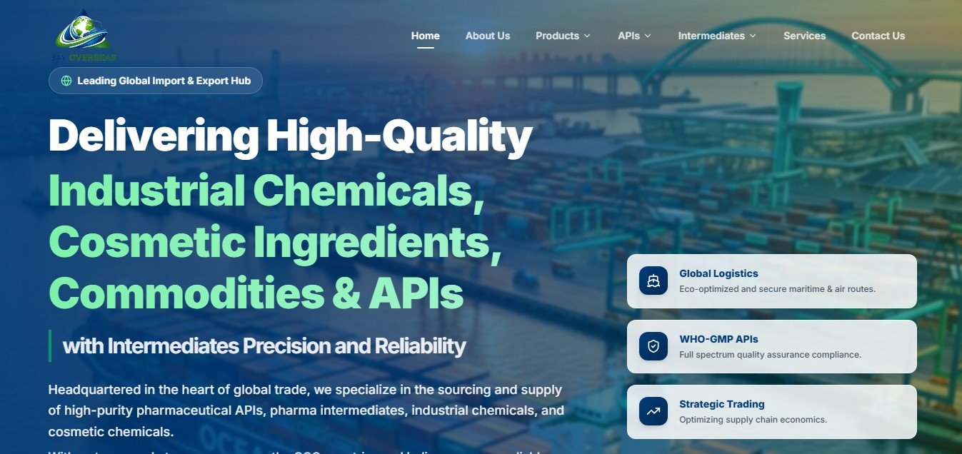 Jay Overseas – Global Import Export & Pharma Distribution Website